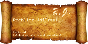 Rochlitz József névjegykártya